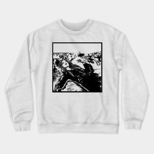 Woman Portrait 53 on bed Crewneck Sweatshirt